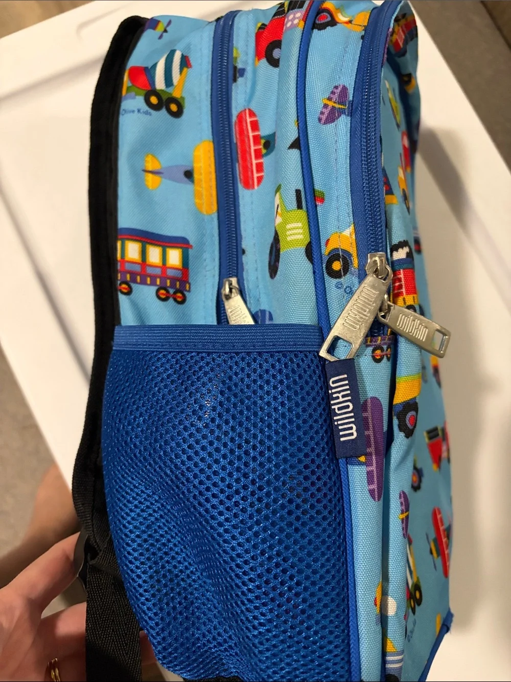 Wildkin Blue Vehicle Print Backpack and Lunch Bag Set